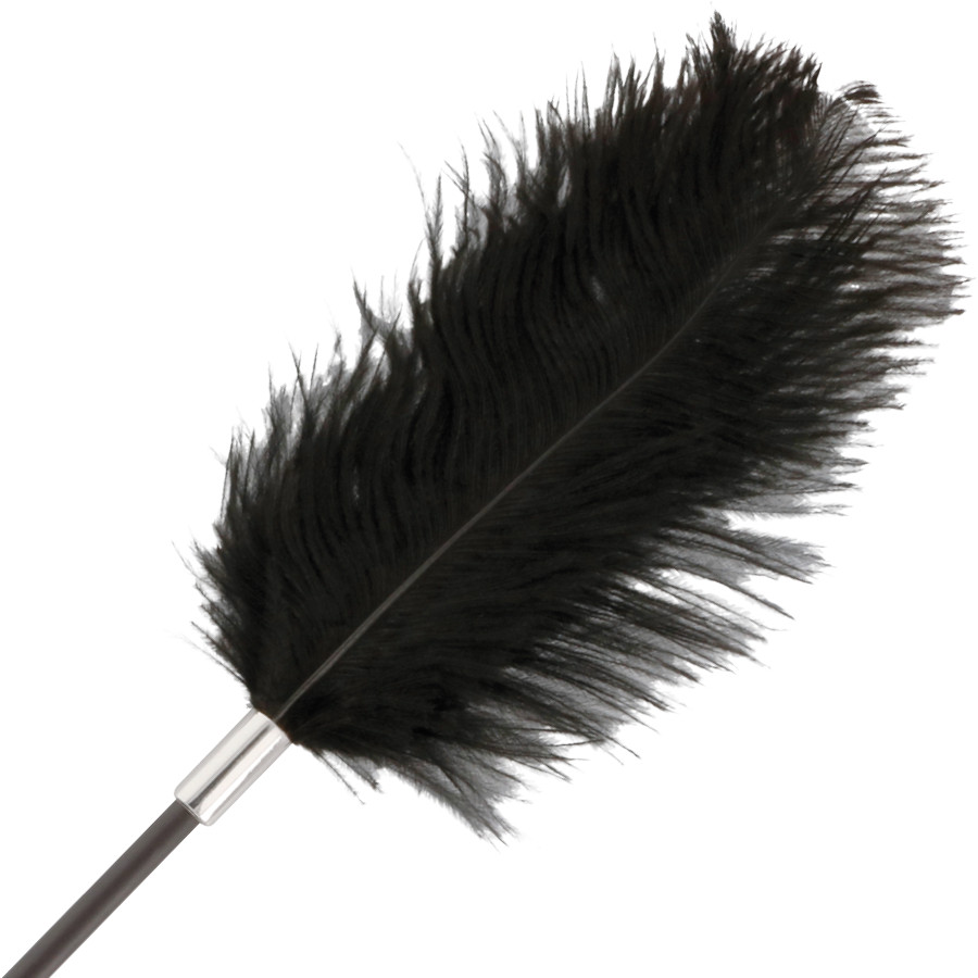 DARKNESS – feketefehér toll ostor 56 cm - Image 2