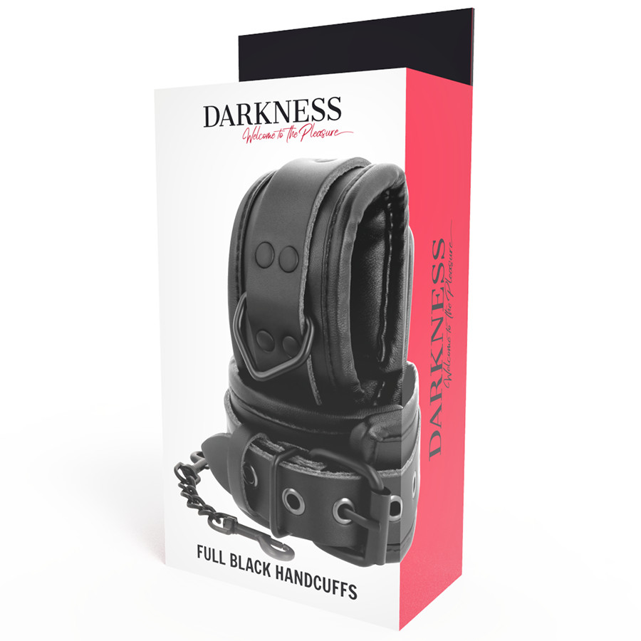 DARKNESS - állítható fekete bőr bilincsek - Image 6