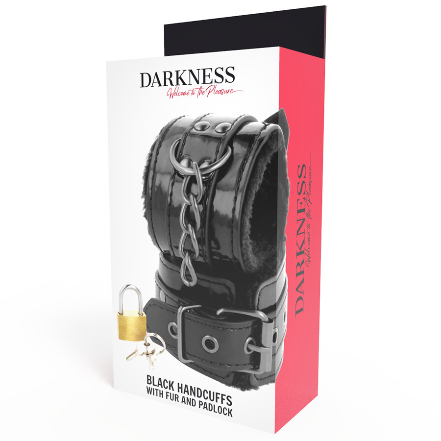 DARKNESS – állítható bőrcsukló zárható kézbilincsek - Image 6