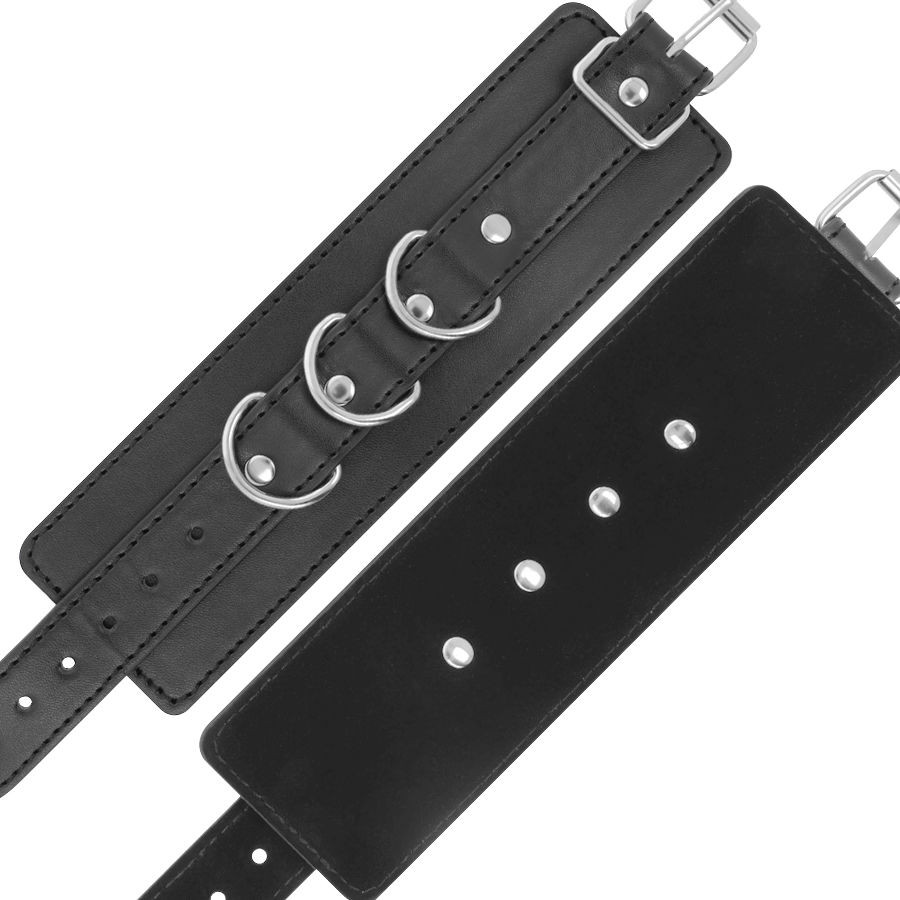DARKNESS – állítható fekete bőr bokapántok - Image 6