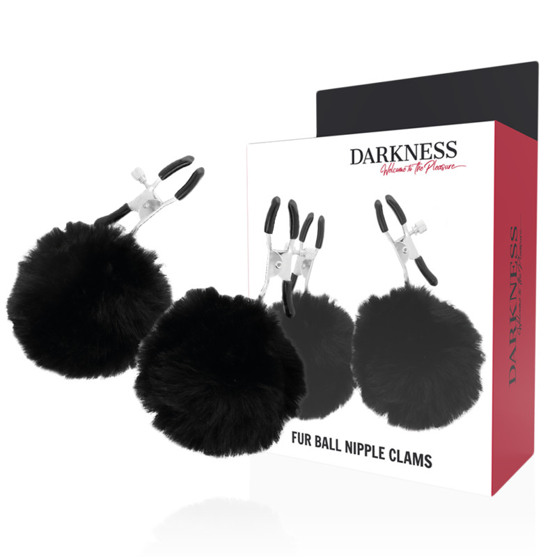 DARKNESS – érzéki mellbimbócsipesz pom-pomokkal - Image 2