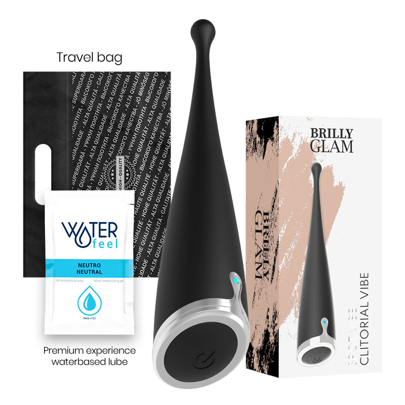 Brilly Glam – csiklóizgató vibrátor, fekete elegancia