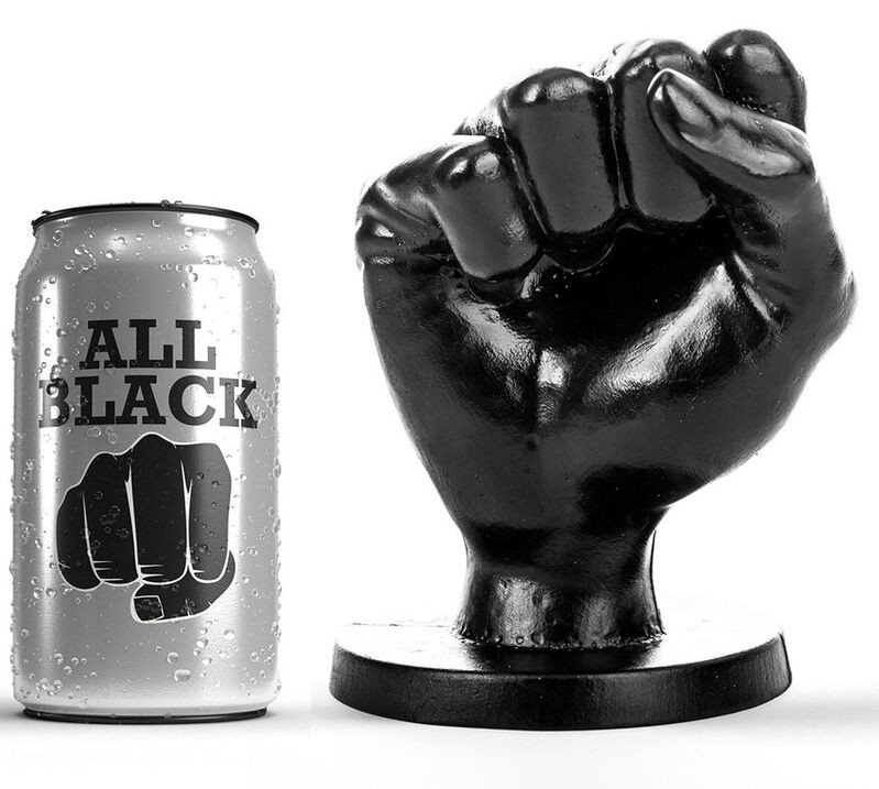 ALL BLACK - 14 cm-es anális maszturbátor