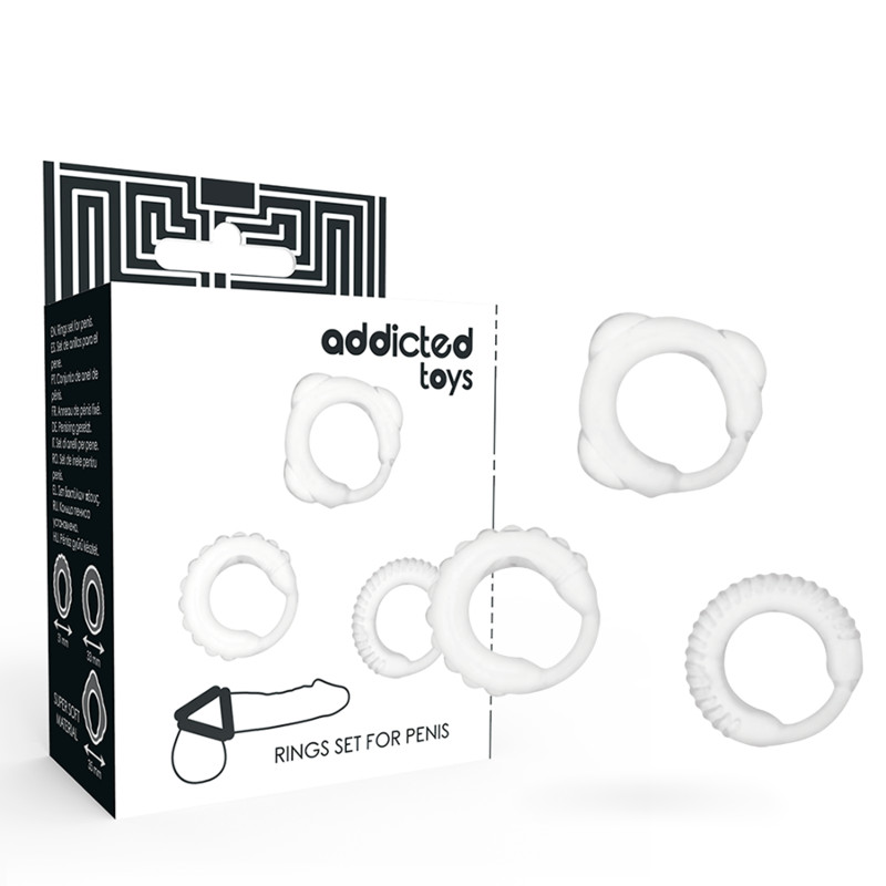 ADDICTED TOYS - átlátszó C-gyűrű készlet