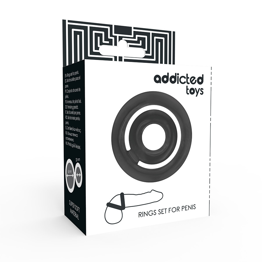 ADDICTED TOYS – Prémium fekete péniszgyűrű - Image 4