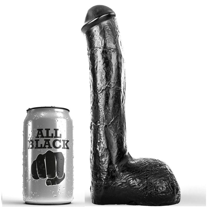 ALL BLACK – realisztikus anál vibrátor 23 cm