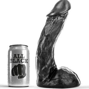 ALL BLACK - 23 cm hosszú prémium masszírozó dildó