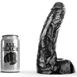 ALL BLACK – érzéki dildó 25,5 cm hosszan