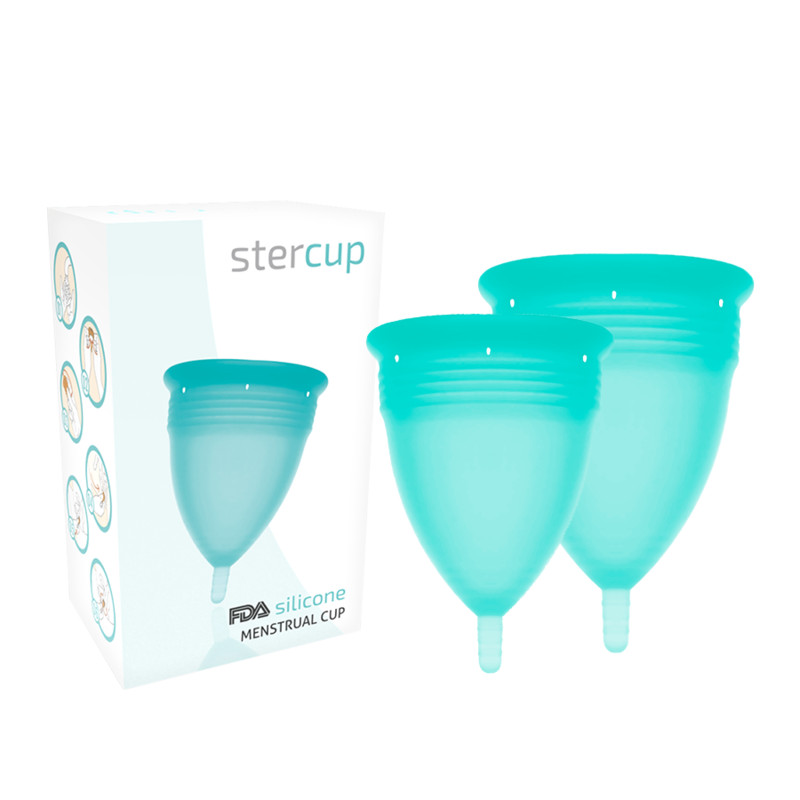 STERCUP – prémium szilikon menstruációs kelyhek S+L aquamarine - Image 2