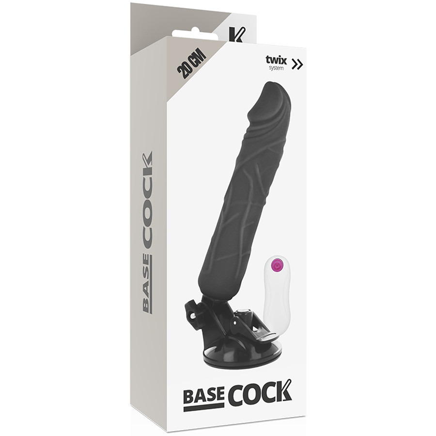 BASECOCK – valósághű vibrátor távirányítóval, 20 cm - Image 5