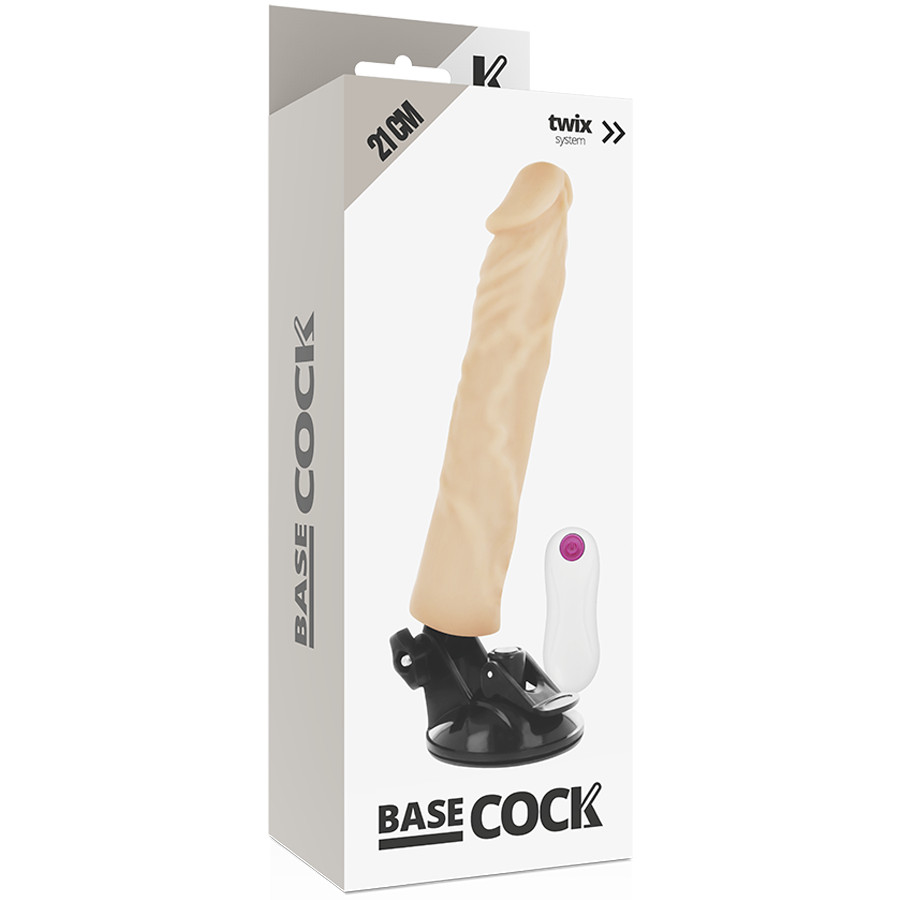 BASECOCK – távirányítós, valósághű vibrátor 21 cm - Image 5
