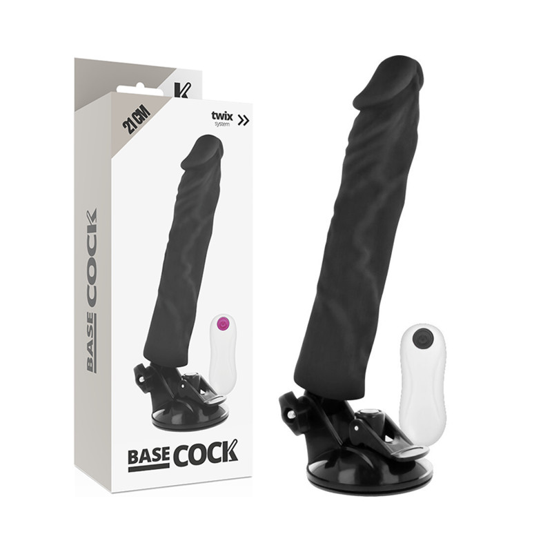 BASECOCK – realisztikus vibrátor távirányítóval, 21 cm - Image 2
