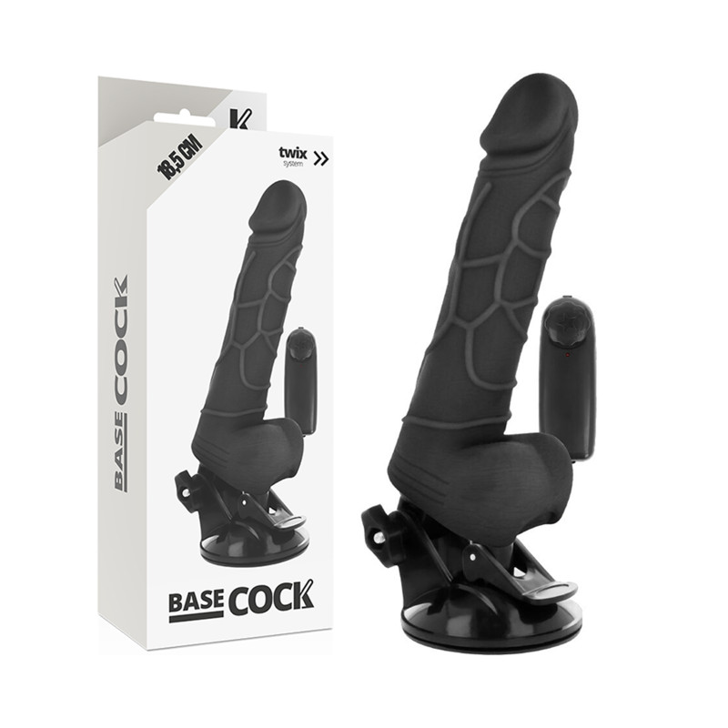 BASECOCK – valósághű vibrátor távirányítóval, 18,5 cm - Image 2