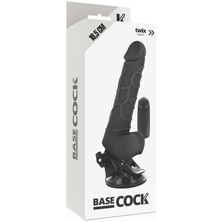 BASECOCK – valósághű vibrátor távirányítóval, 18,5 cm - Image 5