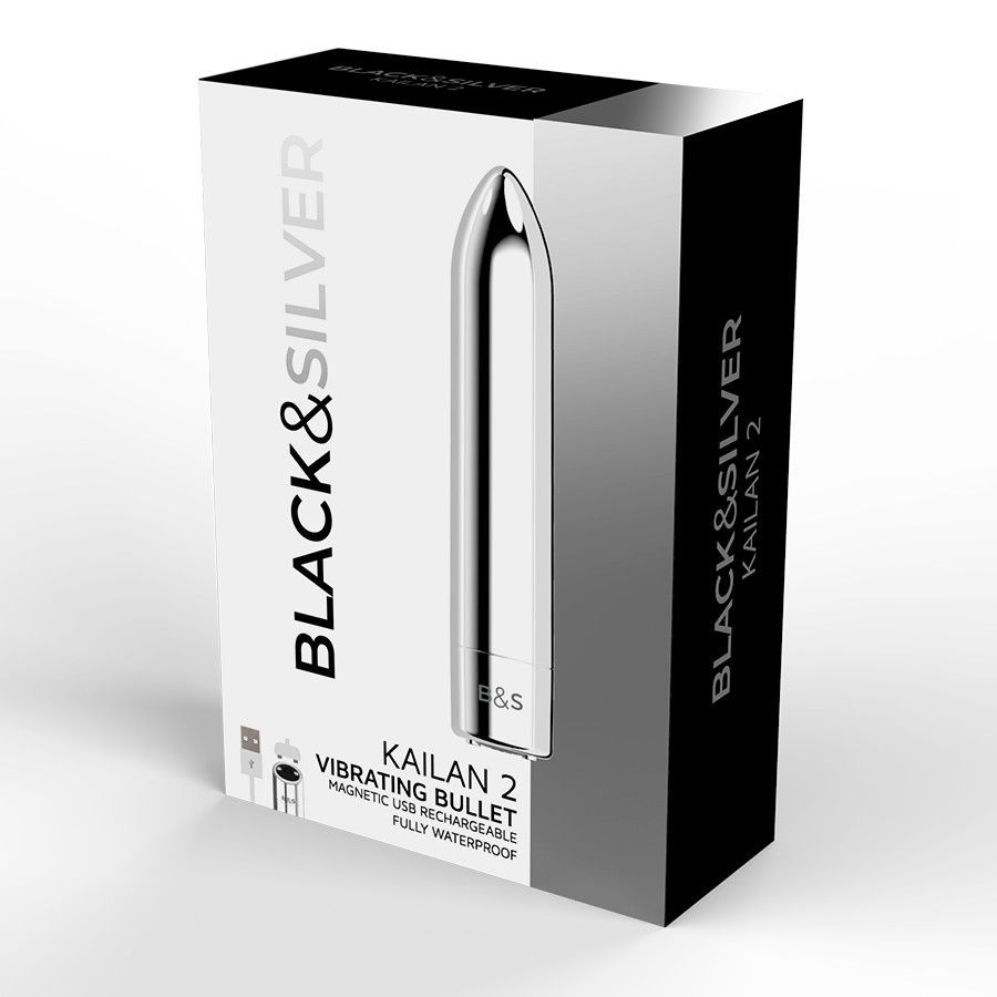 BLACK&SILVER - KAILAN 2 – ezüst vibráló mágneses golyó - Image 5