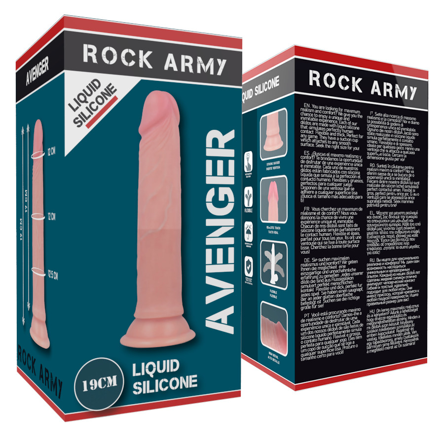 ROCKARMY – prémium, valósághű szilikon maszturbátor 19 cm - Image 6