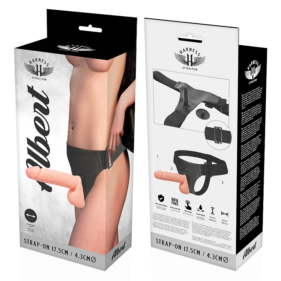 HARNESS ATTRACTION - élethű strap-on 17,5 cm hosszú - Image 7