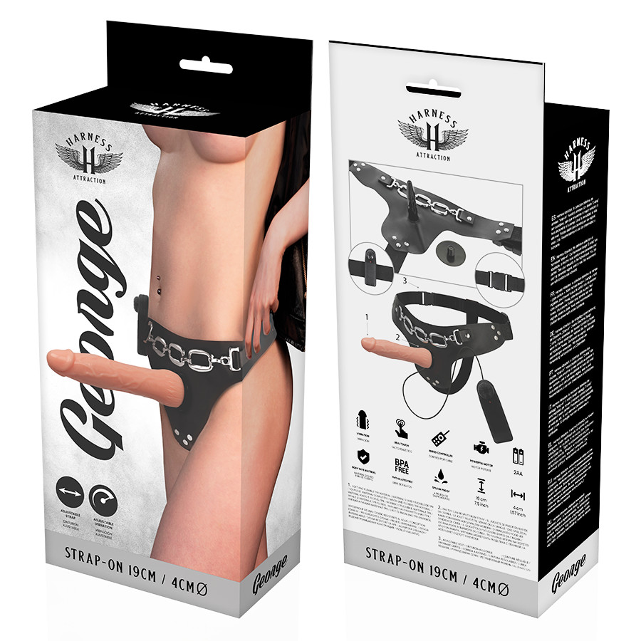Harness Attraction - élethű vibrátor 19 cm - prémium minőség - Image 7