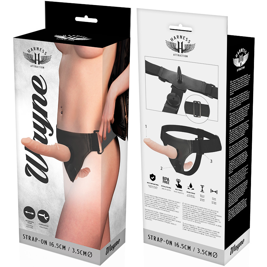 Harness Attraction – Wayne dupla penetrációs vibrátor 16,5 cm - Image 6