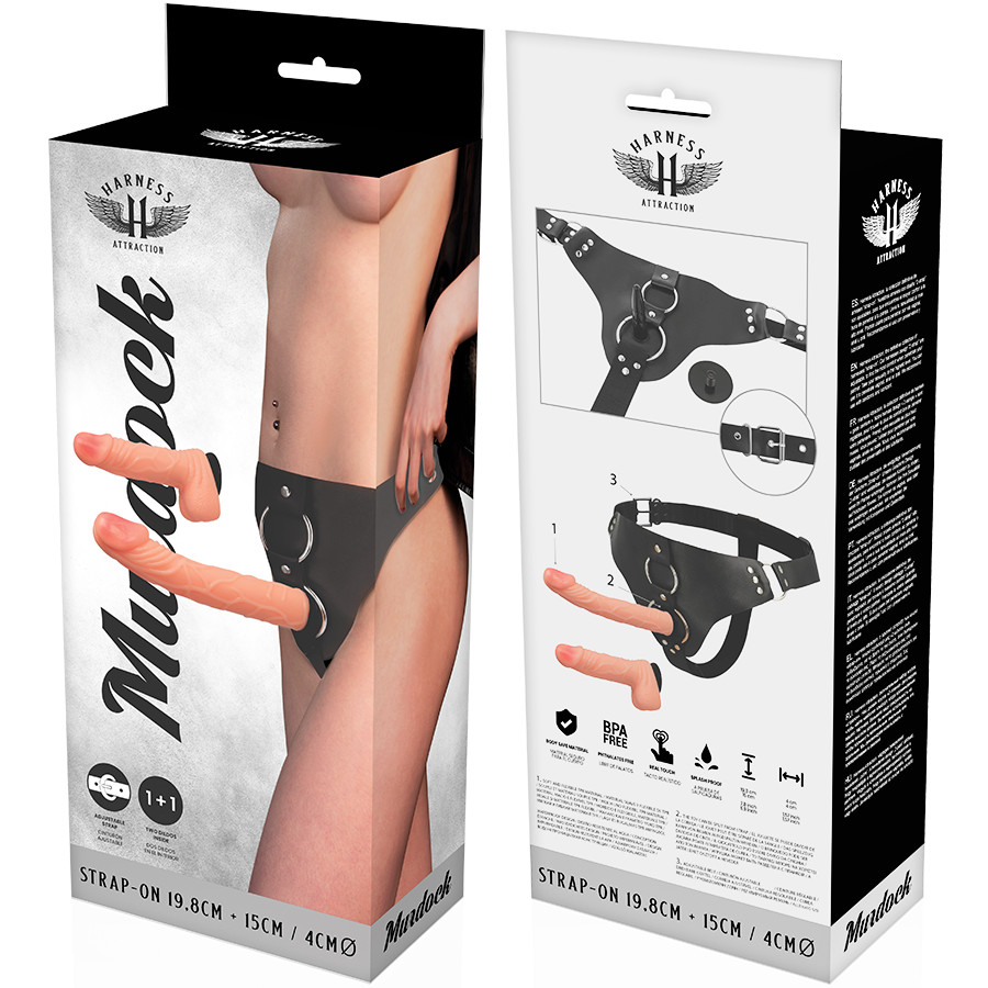 HARNESS ATTRACTION – prémium vibrátor 19,8 + 15 cm - O - 4 cm - Image 7