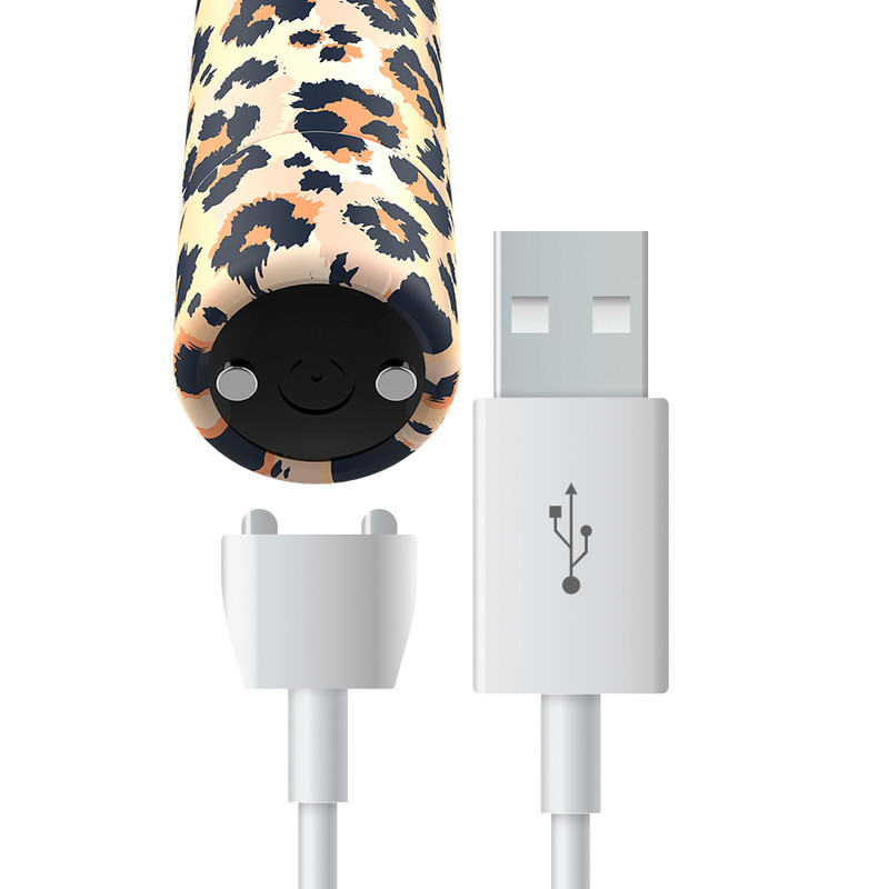 Custom Bullets - Leopard mágneses vibrátor 10 erősséggel - Image 3