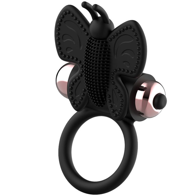 Coquette Chic Desire – vibráló pillangó péniszgyűrű fekete/arany - Image 5