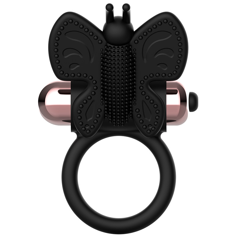 Coquette Chic Desire – vibráló pillangó péniszgyűrű fekete/arany - Image 6