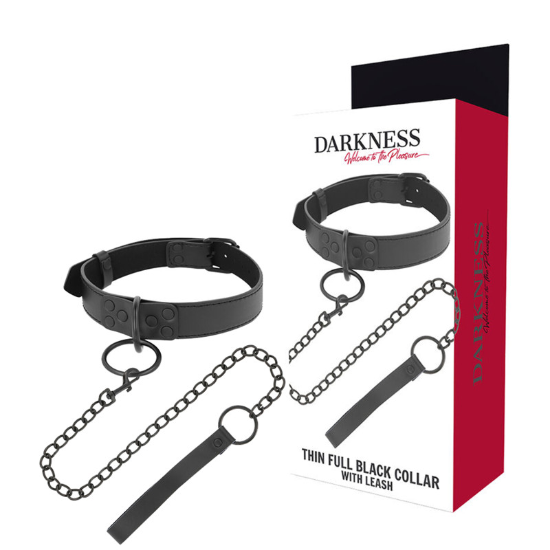 DARKNESS – elegáns fekete nyaklánc lánccal - Image 2