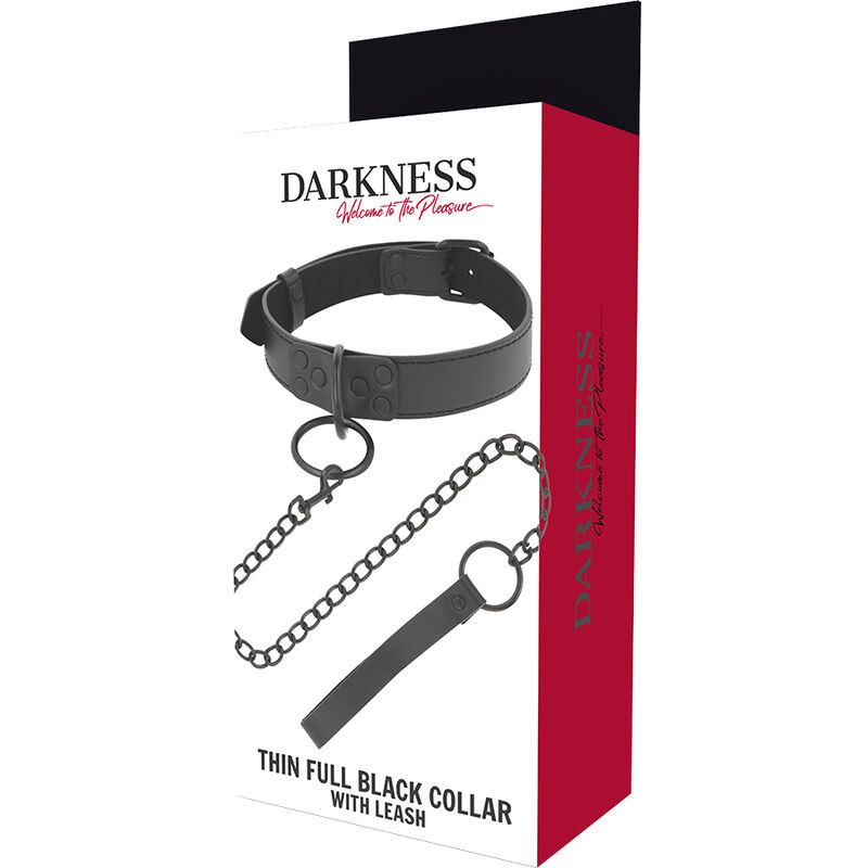DARKNESS – elegáns fekete nyaklánc lánccal - Image 5