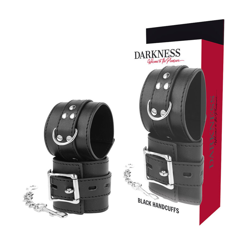 DARKNESS – prémium fekete bőr bilincsek - Image 2