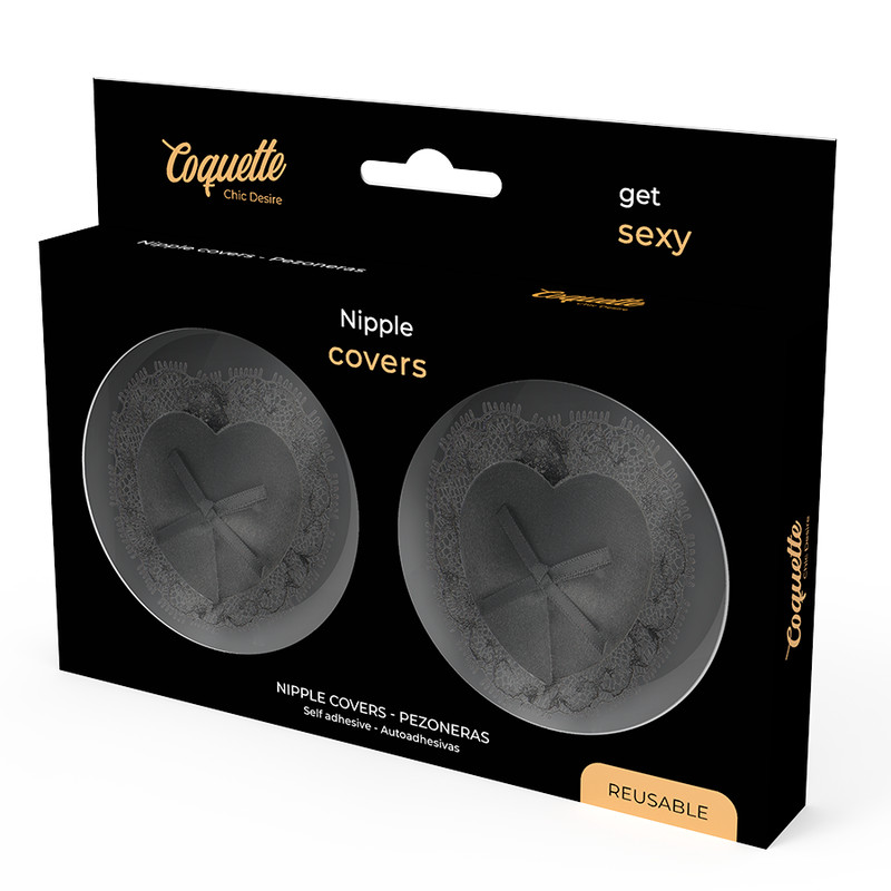 COQUETTE CHIC DESIRE – csipkés mellbimbó takaró fekete - Image 4