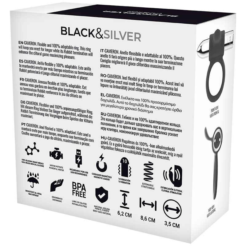 BLACK&SILVER Cameron – újratölthető férfi gyűrű ezüstben - Image 6