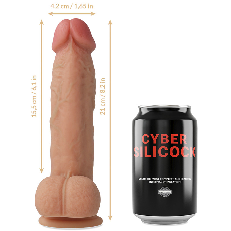 CYBER SILICOCK – folyékony szilikon strap-on vibrátor 15,5 cm - Image 6