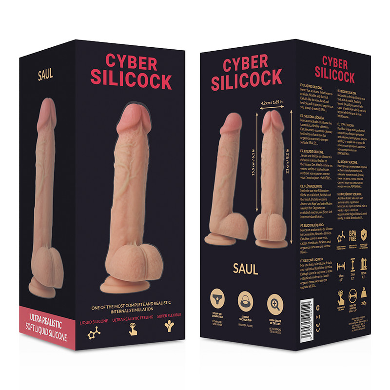 CYBER SILICOCK – folyékony szilikon strap-on vibrátor 15,5 cm - Image 8