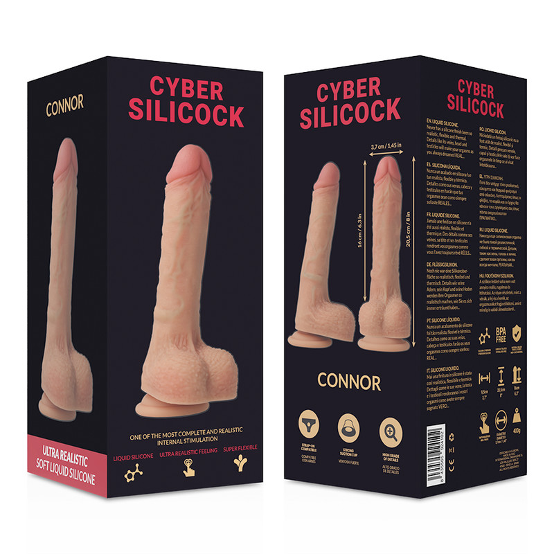 Cyber Silicock – folyékony szilikon strap-on 3 gyűrűvel - Image 8