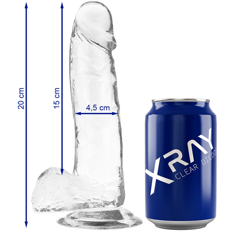 X RAY – áttetsző pénisz és heregép 20 cm hosszú - Image 6