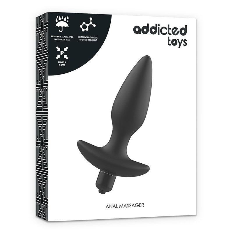 ADDICTED TOYS – rezgő anális masszírozó dugó fekete - Image 6