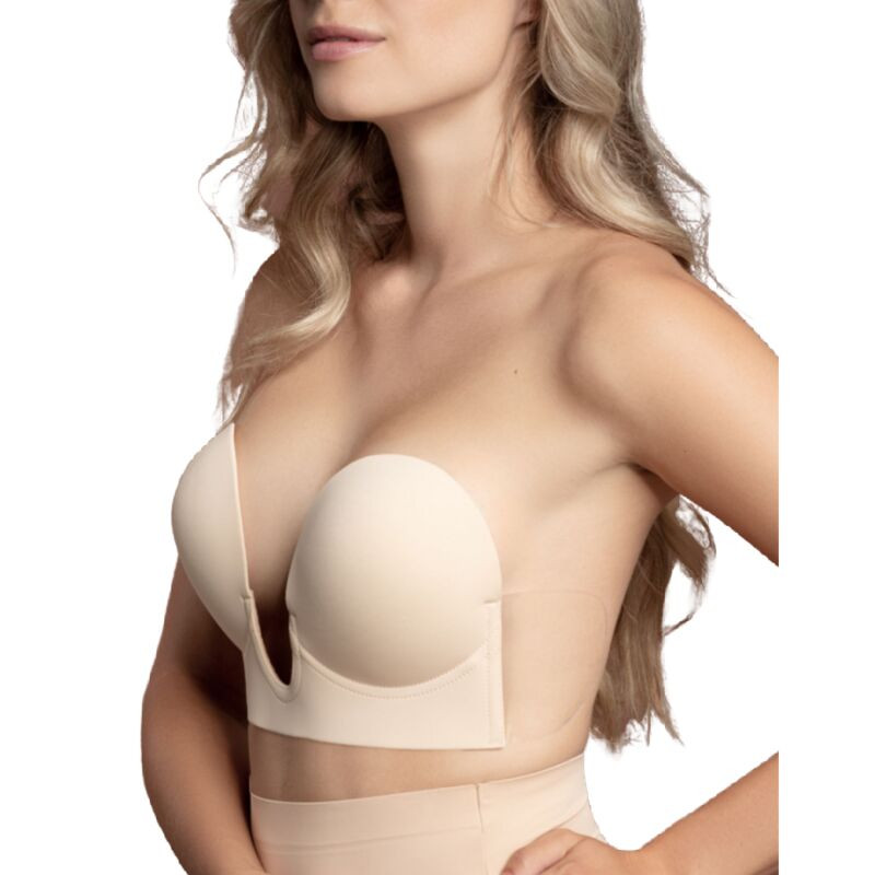 BYE-BRA – vállpánt nélküli U-forma melltartó Bézs C kosár - Image 2
