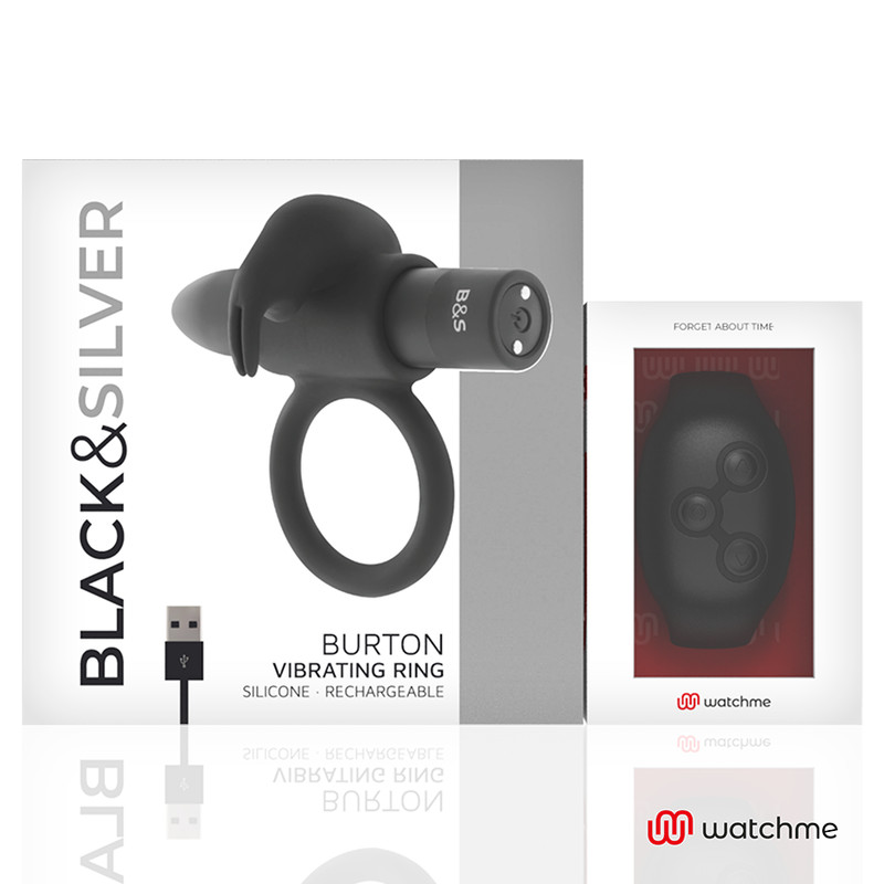 BLACK&SILVER - távirányítós péniszgyűrű, élvezetes élményhez - Image 4