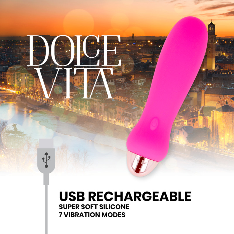 DOLCE VITA – újratölthető vibrátor öt színben, 7 sebességgel - Image 4