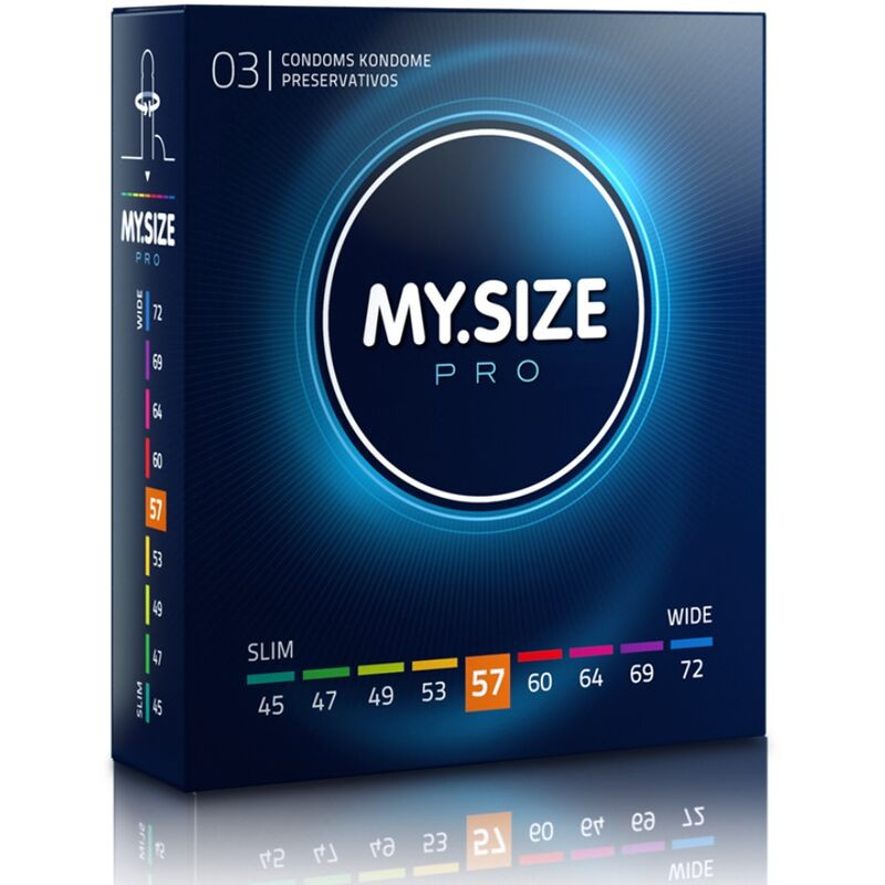 My Size - prémium 57 mm-es óvszer 3 db-os kiszerelésben