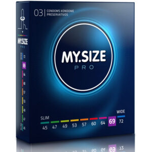 MY SIZE - Prémium 69 mm óvszer 3 db-os kiszerelésben