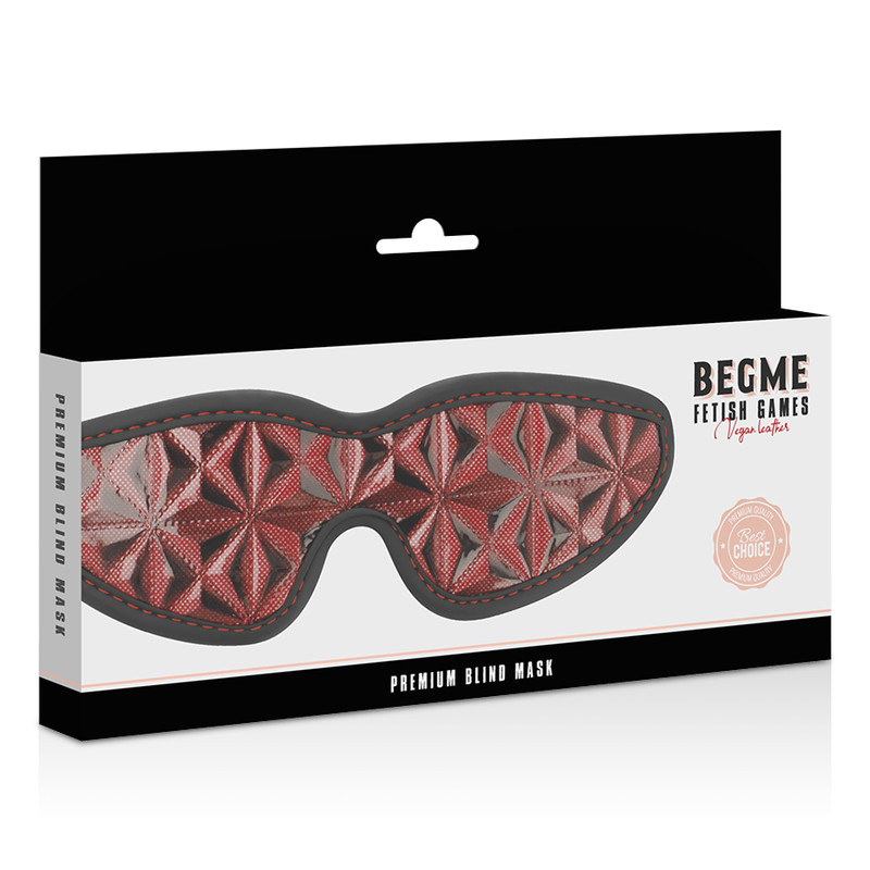 BEGME – prémium, neoprén bélésű vakmaszk vörös színben - Image 7