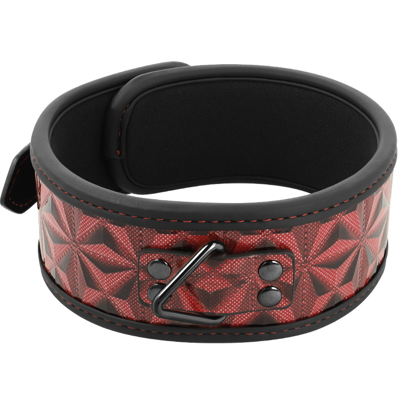 BEGME Red Edition – prémium vegán bőr nyakörv neoprén bélésű - Image 3