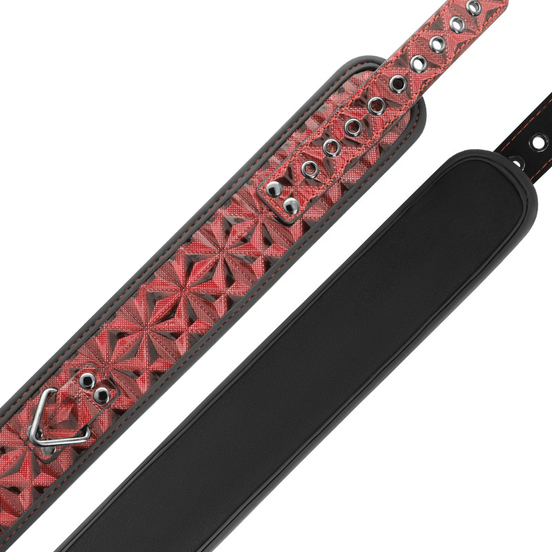 BEGME Red Edition – prémium vegán bőr nyakörv neoprén bélésű - Image 4