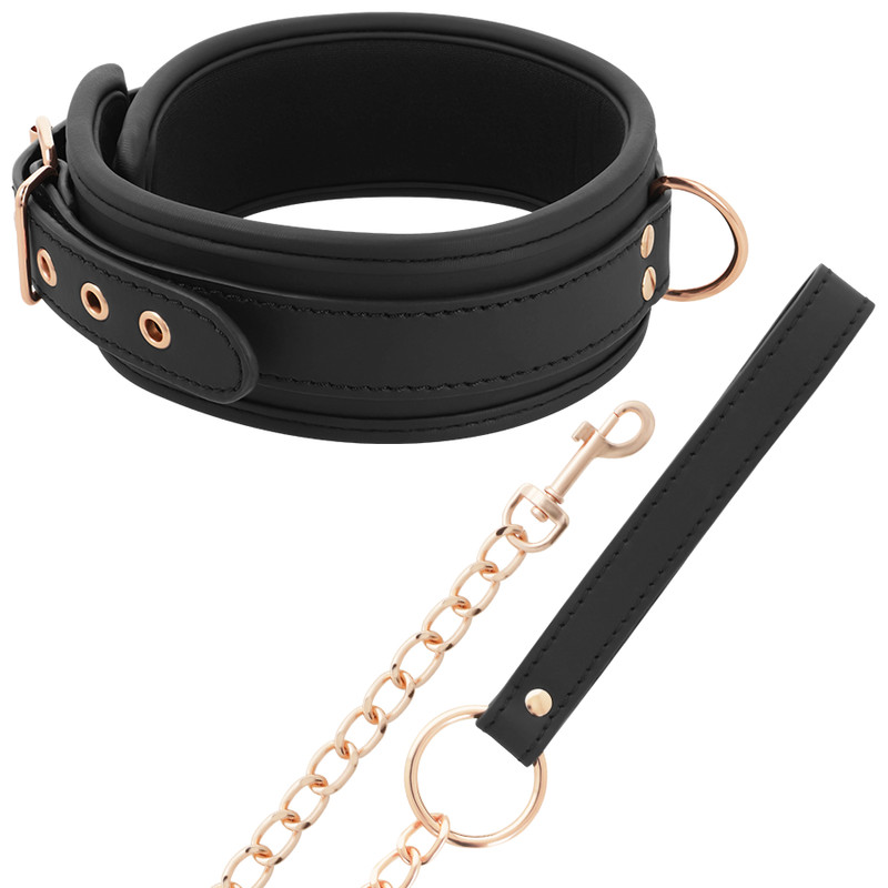 COQUETTE CHIC DESIRE – divatos vegán bőr nyakörv neoprén béléssel - Image 3