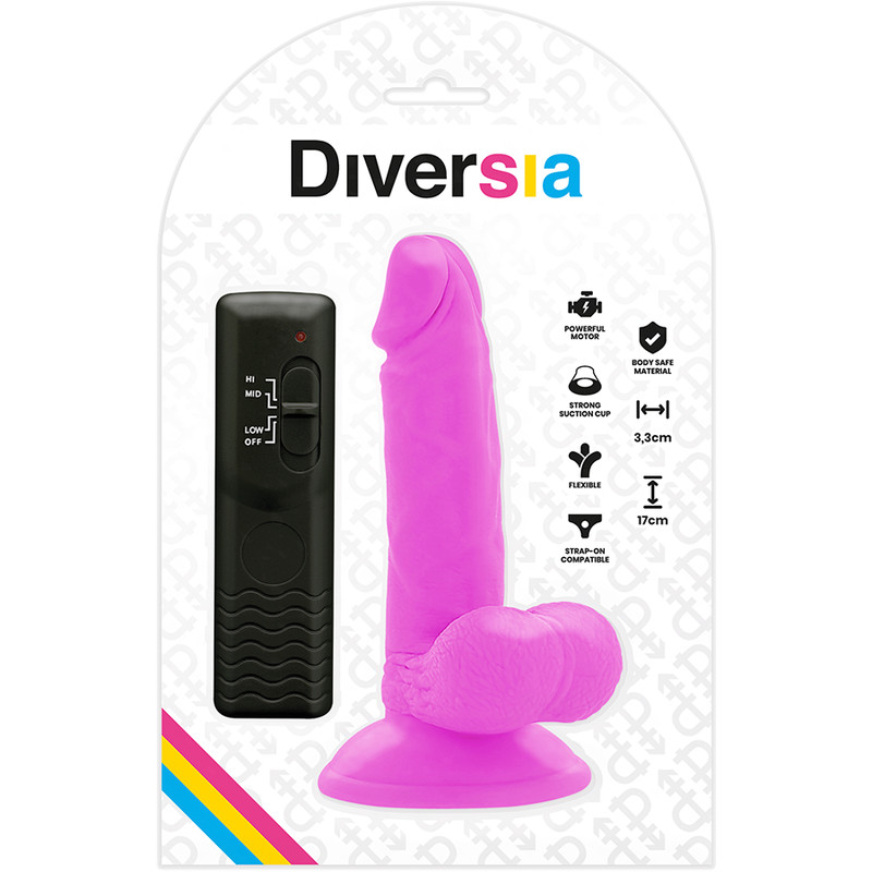 DIVERSIA – rugalmas vibráló dildó, 17 cm – prémium élvezet - Image 7
