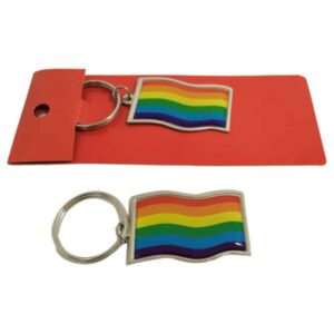 PRIDE - szivárványos kulcstartó a szeretet szimbólumával