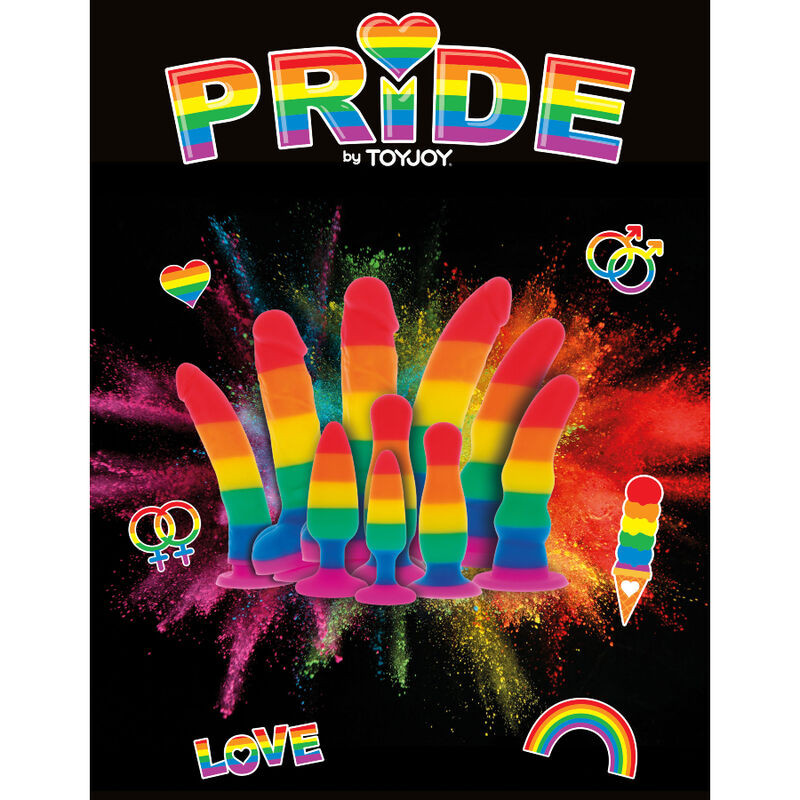 PRIDE - 15 cm-es LGBT zászlós intim dildó - Image 3