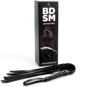 SECRETPLAY - prémium fekete BDSM korbács